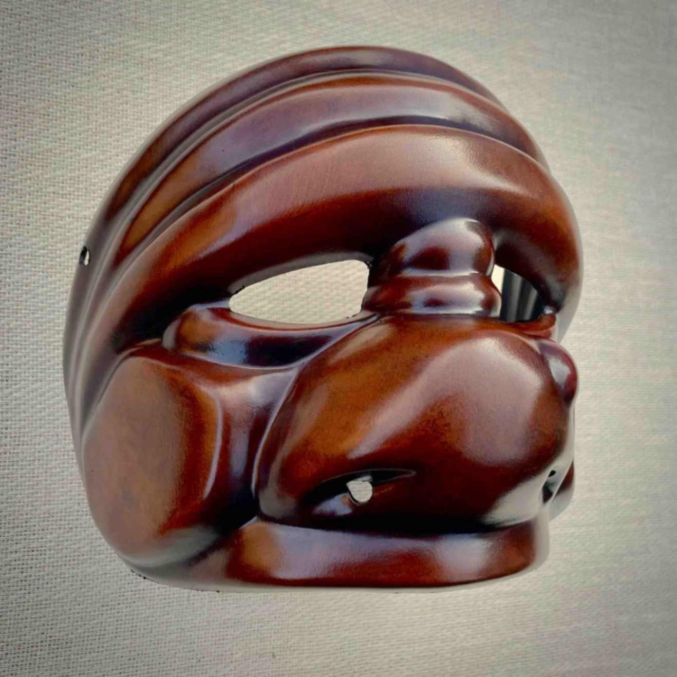 Hog Zanni Commedia dell'Arte Theatre Mask Side View