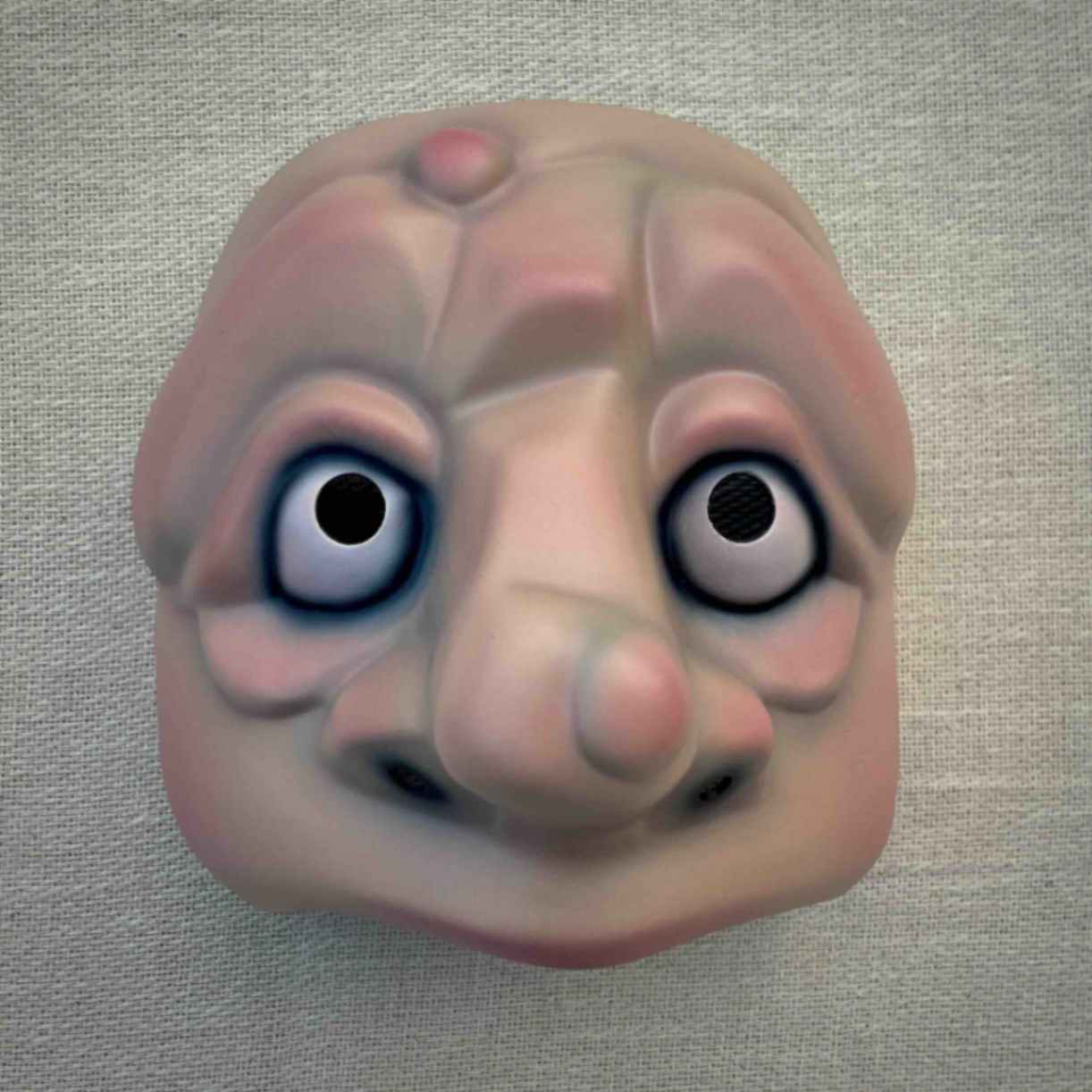 Old Character Half Mask Front View Light Skin Tone