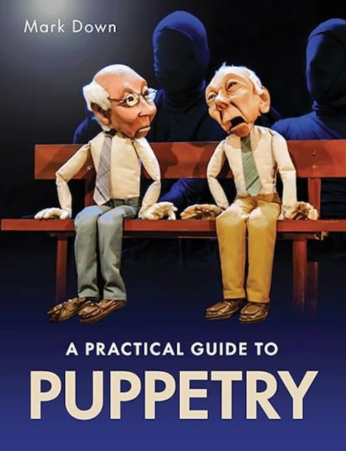 Two old men puppets on a book cover