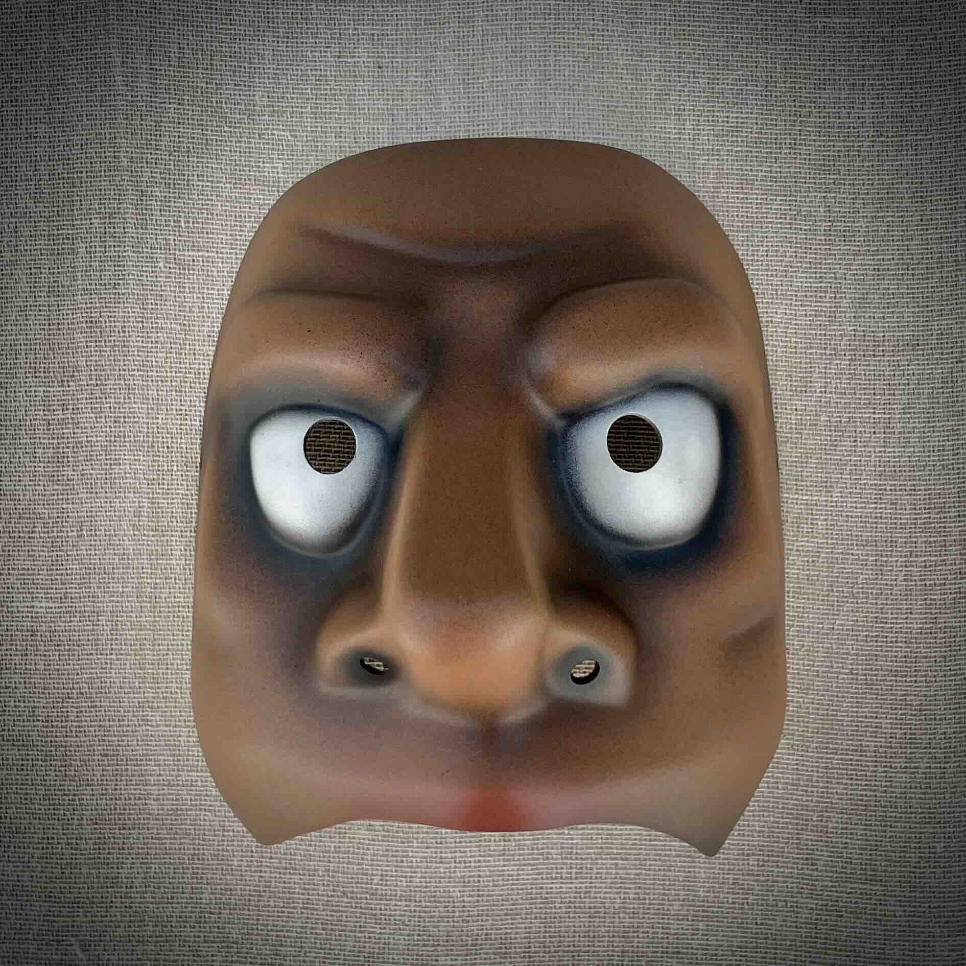 Avenger Character Half Mask Front View Dark Skin Tone