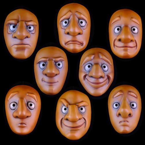 Character Full Mask of Eight Masks Dark Skin Tone
