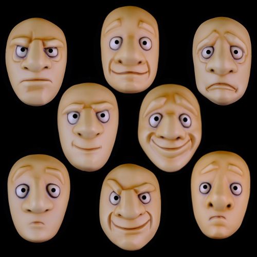 Character Full Mask of Eight Masks Neutral Tone
