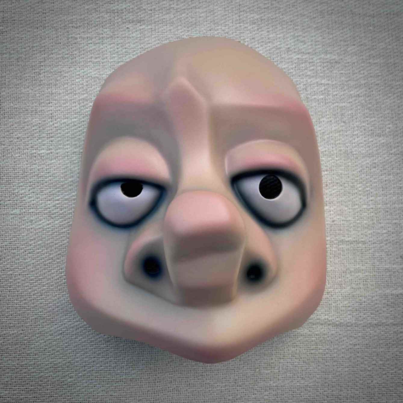 Dolt Character Half Mask Front View Light Skin Tone
