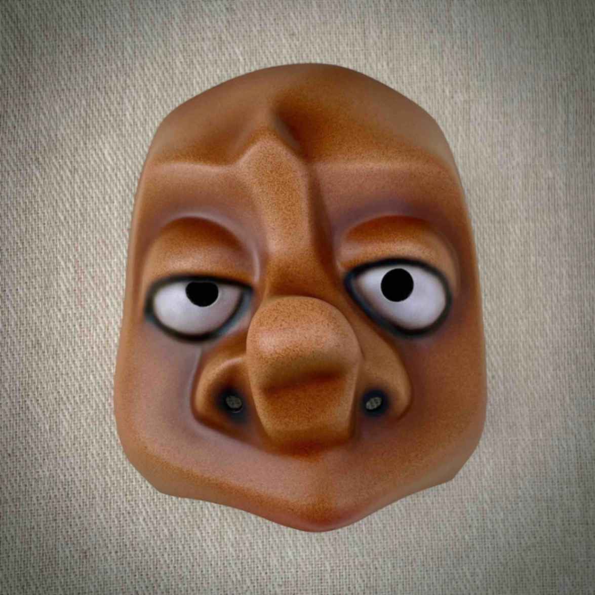 Dolt Character Half Mask Front View Mid Skin Tone