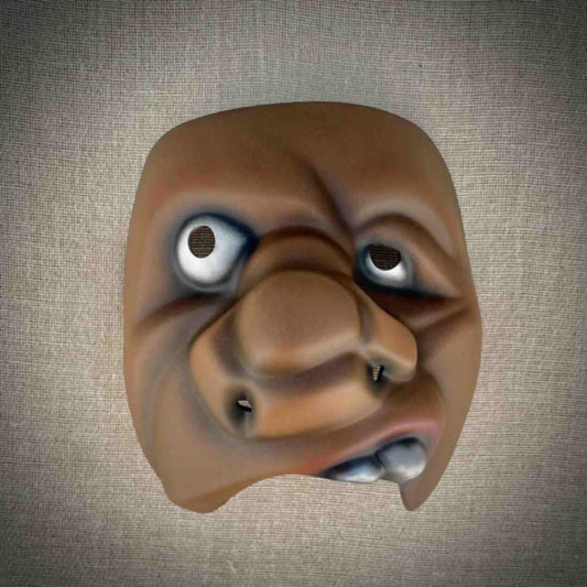 Grotesque Character Half Mask Front View Dark Skin Tone