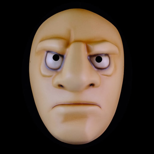 Grouchy Character Full Mask Neutral Tone