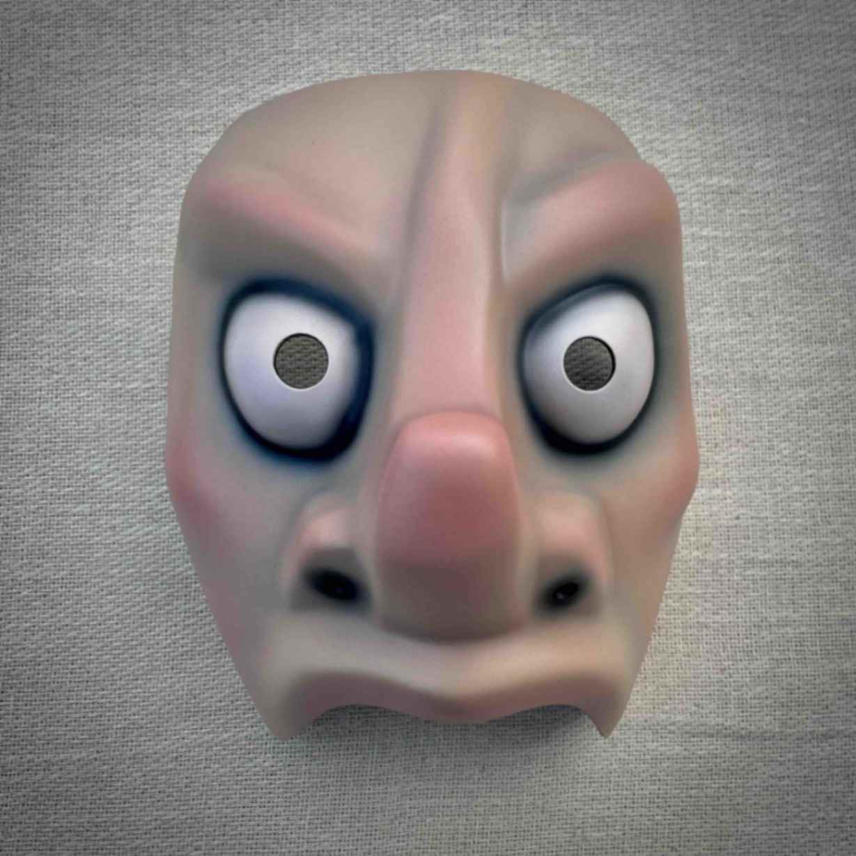 Petulant Character Half Mask Front View Light Skin Tone