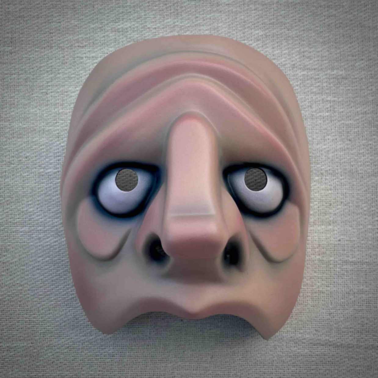 Thinker Character Half Mask Front View Light Skin Tone