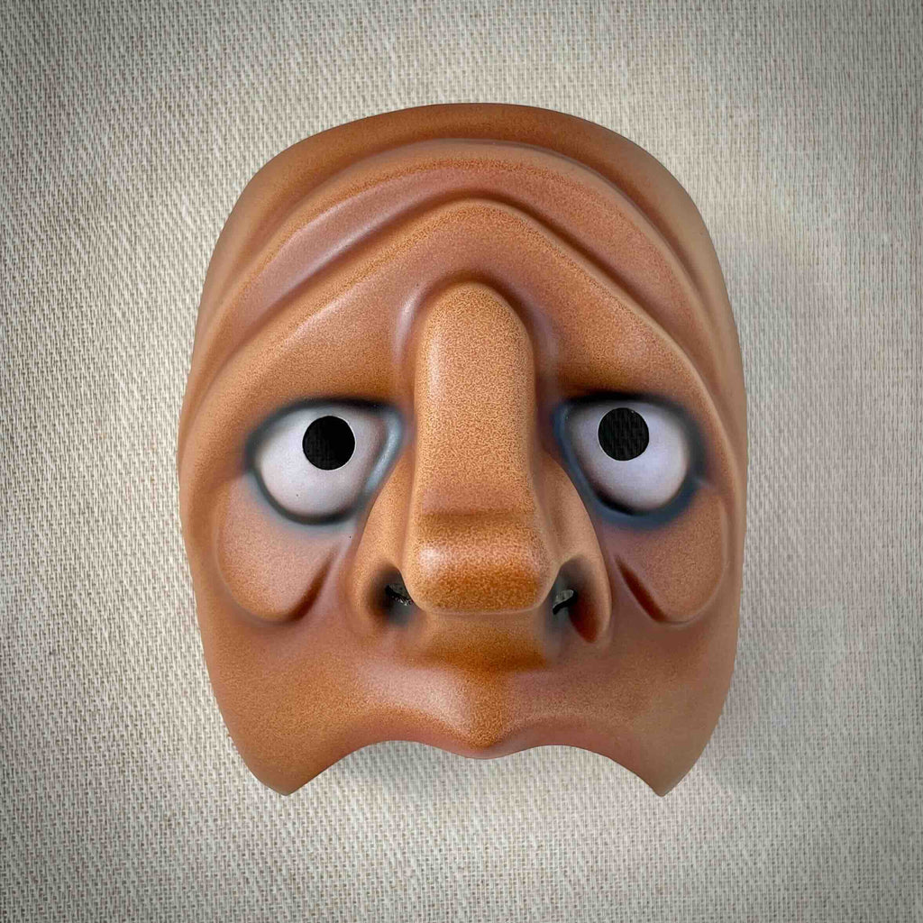 Thinker Character Half Mask Front View Mid Skin Tone