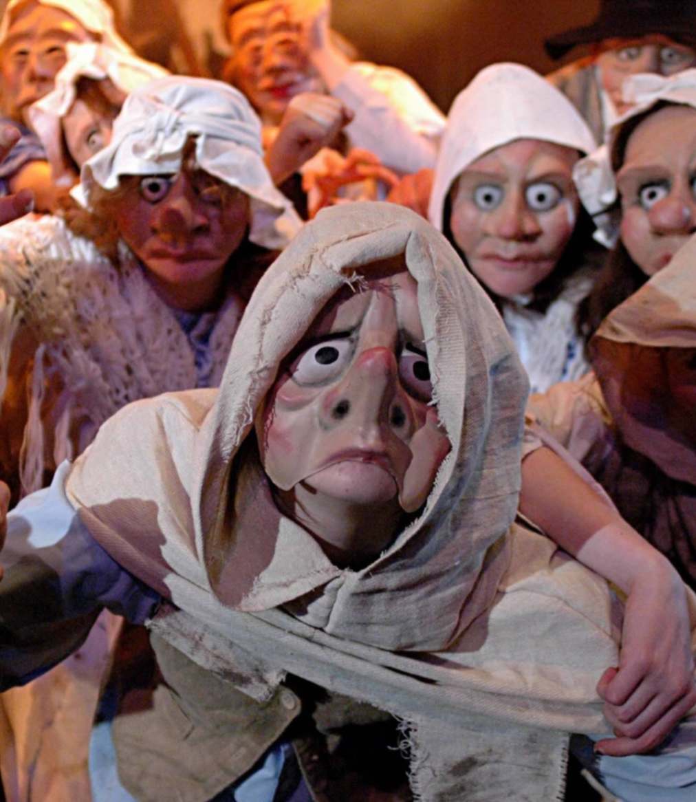 Group of residency student in costumes and masks